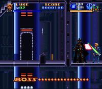 une photo d'Ã©cran de Super Star Wars - Return of the Jedi sur Nintendo Super Nes